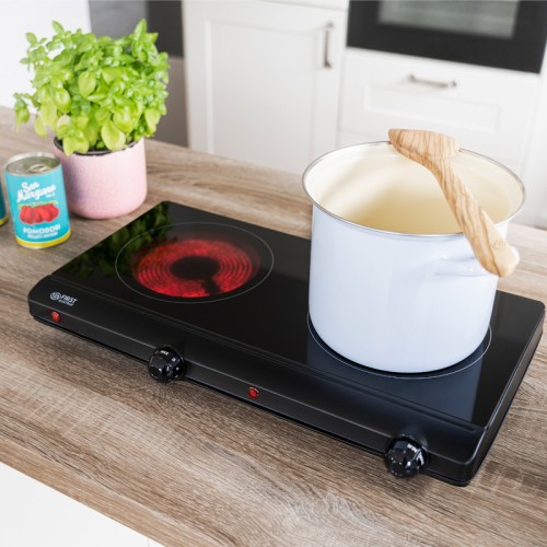 First Austria Διπλή υπέρυθρη γύαλινη κεραμική εστία FA-5096-9  2500W