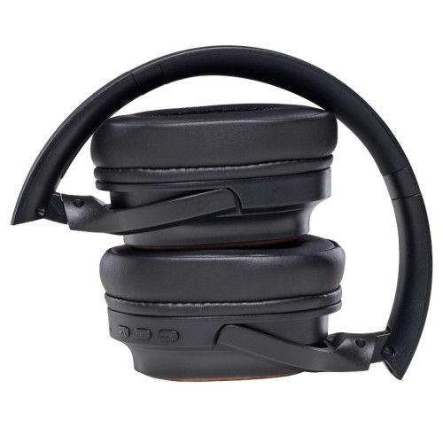 Akai Ακούστικα ασύρματα over ear  BTH-W150ANC Bluetooth αναδιπλούμενα bamboo με ΑNC, NTC, handsfree και Hifi Stereo Sound