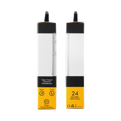 NSP  Ακουστικά RIPPLY HN28 Στέρεο UNIVERSAL Μαύρο HandsFree με βύσμα 3.5mm On/Off Type-C 1.2m