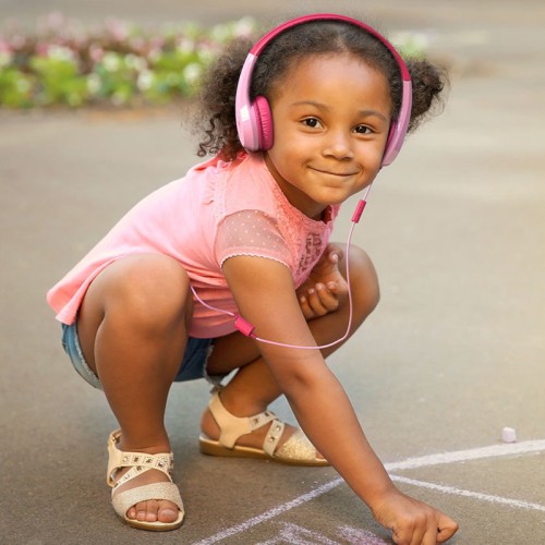 Motorola Ακουστικά παιδικά JR200 Pink Οn ear Hands Free με splitter