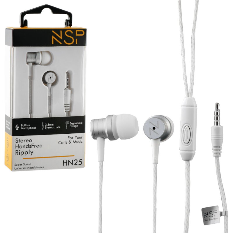 NSP  Ακουστικά HN25 White In ear  ψείρες Hands Free