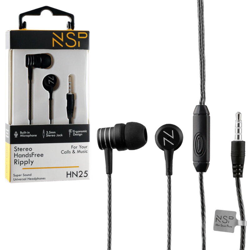 NSP  Ακουστικά HN25 Black In ear ψείρες Hands Free