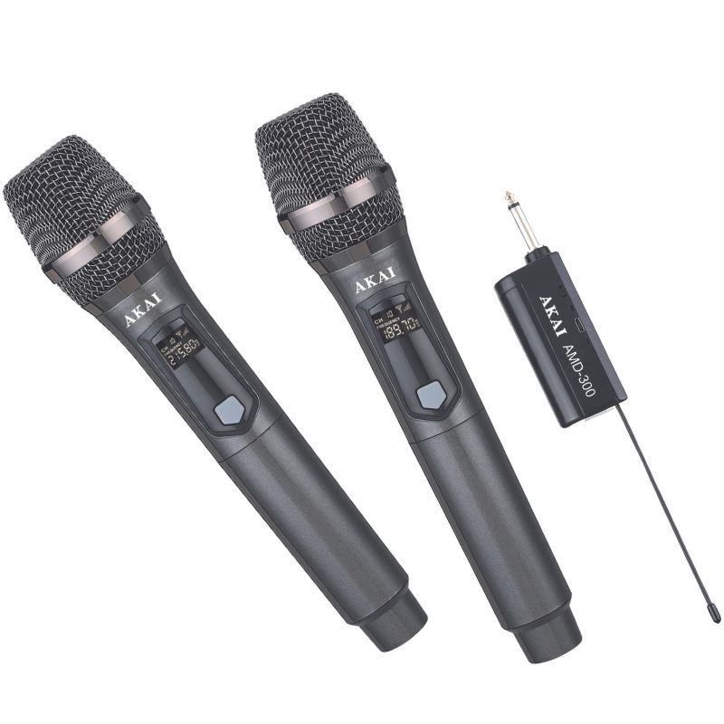 Akai Μικρόφωνο ασύρματο AMD-300 Σετ 2 τμχ 174-216MHz