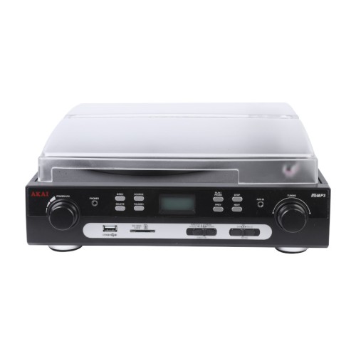 Akai Πικάπ ATT-15C  με Bluetooth, USB, SD, CD, AM/FM, AUX, REC, ενσωματωμένα ηχεία και προστατευτικό κάλυμμα