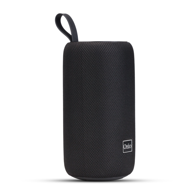 Osio OBT-8000BL Μαύρο αδιάβροχο φορητό ηχείο LED με IPX4, Bluetooth, USB, κάρτα TF, FM και TWS-16W