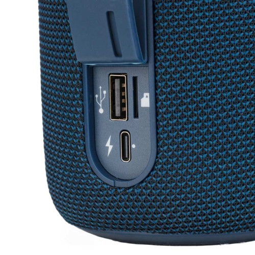 Osio OBT-8000BU Μπλε αδιάβροχο φορητό ηχείο LED με IPX4, Bluetooth, USB, κάρτα TF, FM και TWS-16W