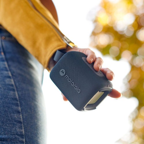 Motorola Φορητό αδιάβροχο ηχείο Βluetooth Rokr 300 Μπλε με USB Type-C, IP67, Τrue Wireless Link και Qi ασύρματη φόρτιση - 7W