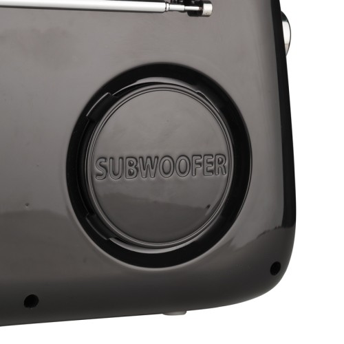 Osio OPR-3040B Μαύρο Ρετρό φορητό αναλογικό ραδιόφωνο με Bluetooth, AUX, USB, FM και subwoofer - 24W