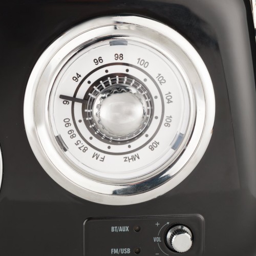 Osio OPR-3040B Μαύρο Ρετρό φορητό αναλογικό ραδιόφωνο με Bluetooth, AUX, USB, FM και subwoofer - 24W