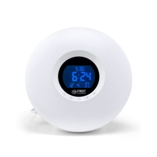 First Austria Ψηφιακό ξυπνητήρι-φωτιστικό FA-2419-1 με ραδιόφωνο, 8 φωτισμούς και 6 φυσικούς ήχους
