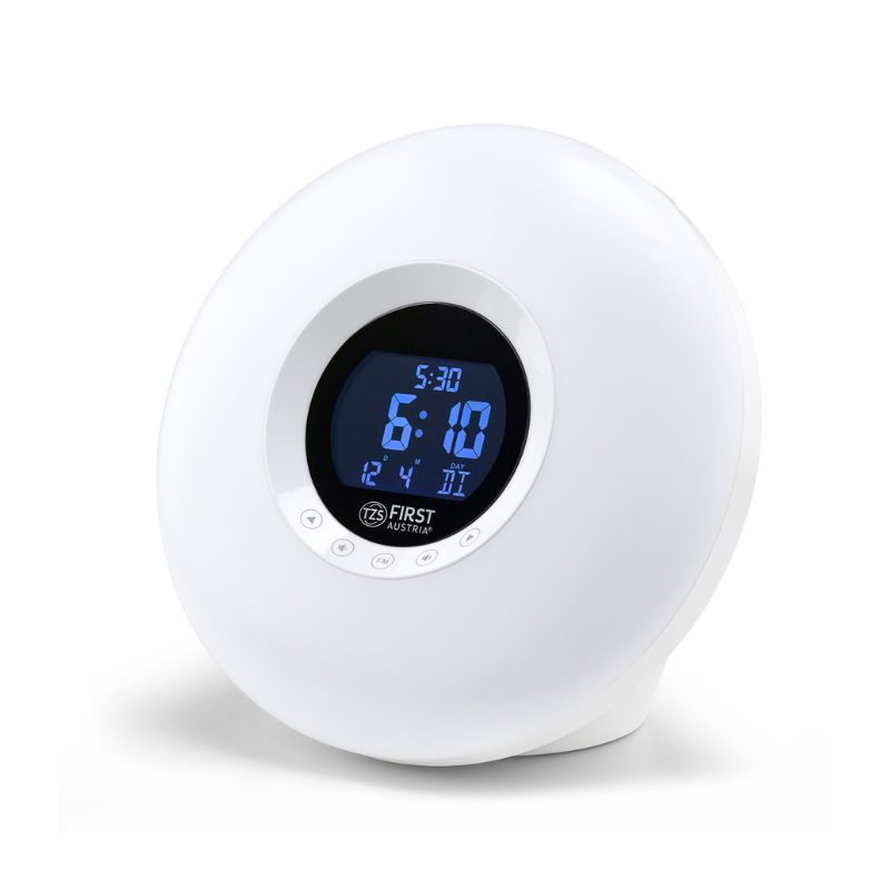 First Austria Ψηφιακό ξυπνητήρι-φωτιστικό FA-2419-1 με ραδιόφωνο, 8 φωτισμούς και 6 φυσικούς ήχους