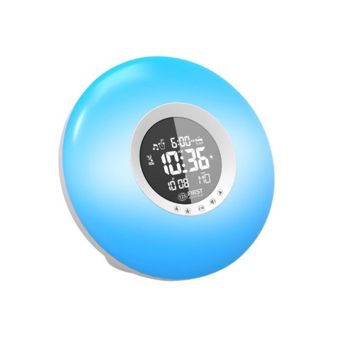 First Austria Ψηφιακό ξυπνητήρι-φωτιστικό FA-2419-1 με ραδιόφωνο, 8 φωτισμούς και 6 φυσικούς ήχους
