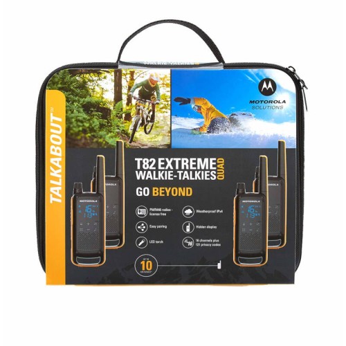 Motorola Walkie Talkie TALKABOUT T82 EXTREME QUAD PACK Τετράδα αδιάβροχο με φακό 10 km