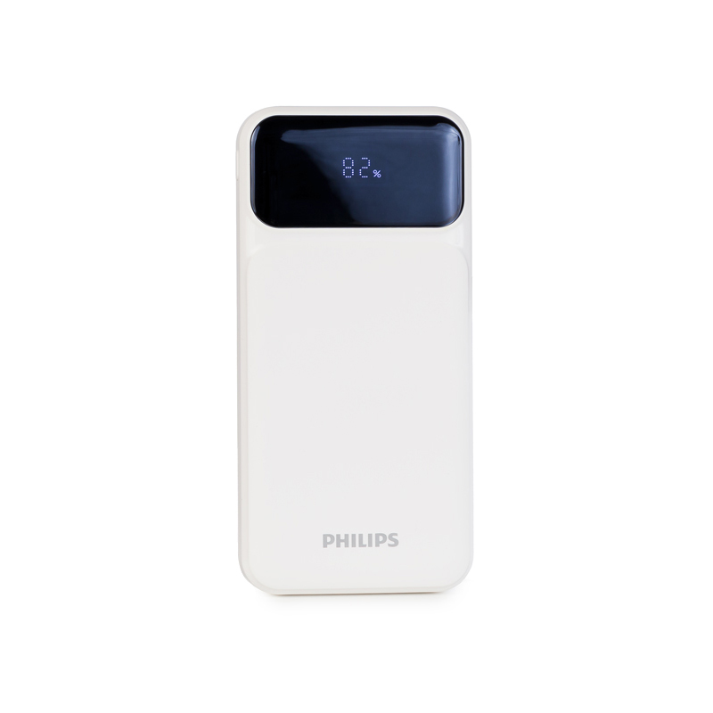 Philips Power bank DLP1922CW/GRS Λευκό με γρήγορη φόρτιση, 2x USB-C, USB-A και ενσωματωμένα καλώδια φόρτισης USB-C, USB-A και lightning