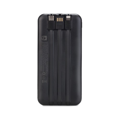 Philips Power bank DLP1922CB/GRS Μαύρο με γρήγορη φόρτιση, 2x USB-C, USB-A και ενσωματωμένα καλώδια φόρτισης USB-C, USB-A και lightning