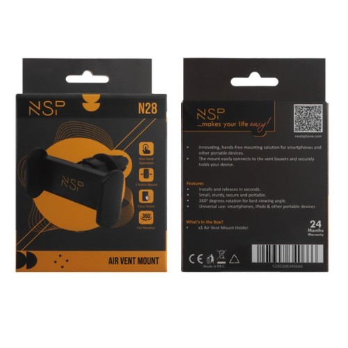 NSP  Bάση στήριξης κινητών αεραγωγού N28 (8340666) Universal αυτοκινήτου 360°