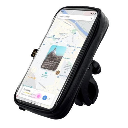 NSP  Βάση στήριξης κινητών N26 (8348884) Universal μηχανής/ποδηλάτου 360° με αδιάβροχη προστατευτική θήκη, 9.2 x 2.3 x 17.3cm