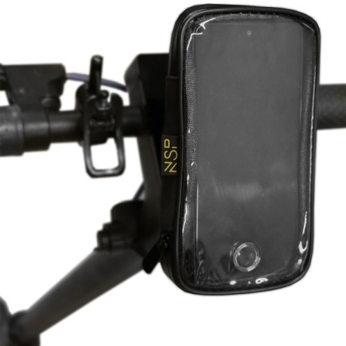 NSP  Βάση στήριξης κινητών N26 (8348884) Universal μηχανής/ποδηλάτου 360° με αδιάβροχη προστατευτική θήκη, 9.2 x 2.3 x 17.3cm