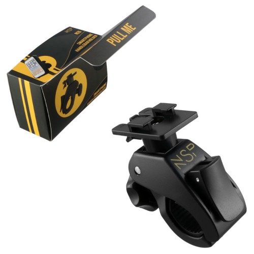 NSP  Βάση στήριξης κινητών N26 (8367373) Universal μηχανής/ποδηλάτου 360° με αδιάβροχη προστατευτική θήκη, 10 x 2.3 x 19.3cm