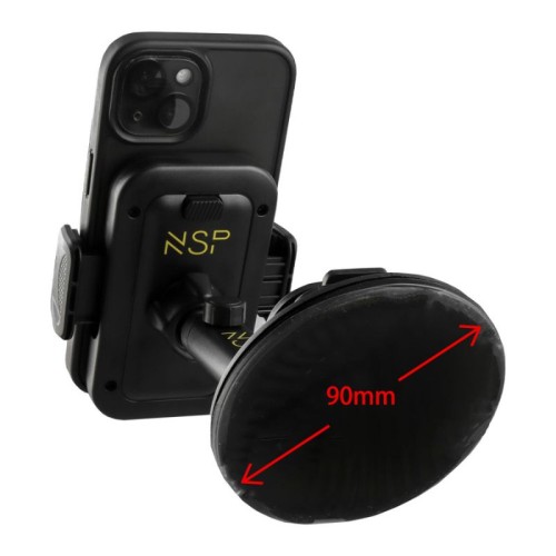 NSP  Βάση στήριξης κινητών N25 (8347979) Universal αυτοκινήτου με μεγάλη βεντούζα 90mm, 4.7