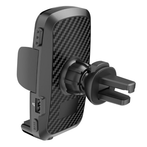 Akai Βάση κινητού FMT-C14BT Πολυλειτουργική αυτοκινήτου και FM Transmitter με φορτιστή, Bluetooth, 2 USB, Type-C, ΤF, U-Disk, Aux-Out και Handsfree, 12V-24V