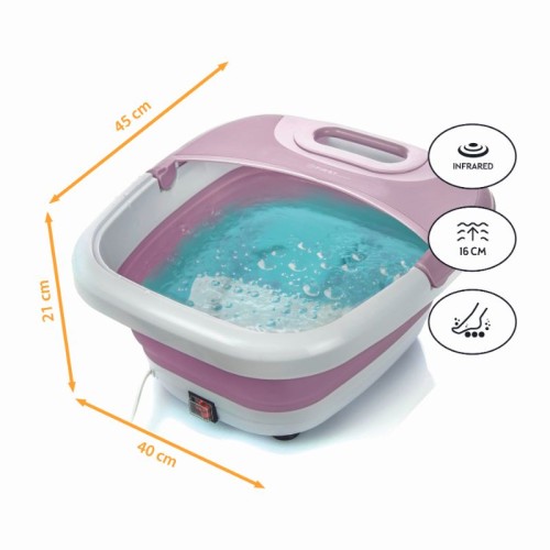 First Austria Υδρομασάζ ποδιών αναδιπλούμενο FA-8116-2-PI Ροζ  με θέρμανση νερού, φυσαλίδες και υπέρυθρες - 450W