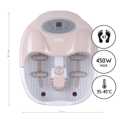 First Austria Υδρομασάζ ποδιών FA-8115-3  με θέρμανση νερού, φυσαλίδες και υπέρυθρες - 450 W