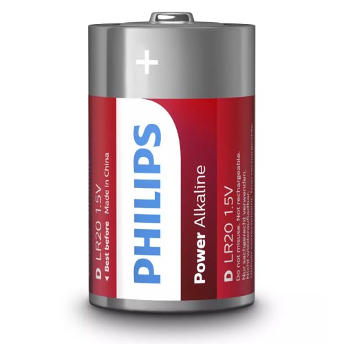 Philips Μπαταρίες αλκαλικές LR20P2B/GRS υψηλής απόδοσης 2 τμχ D