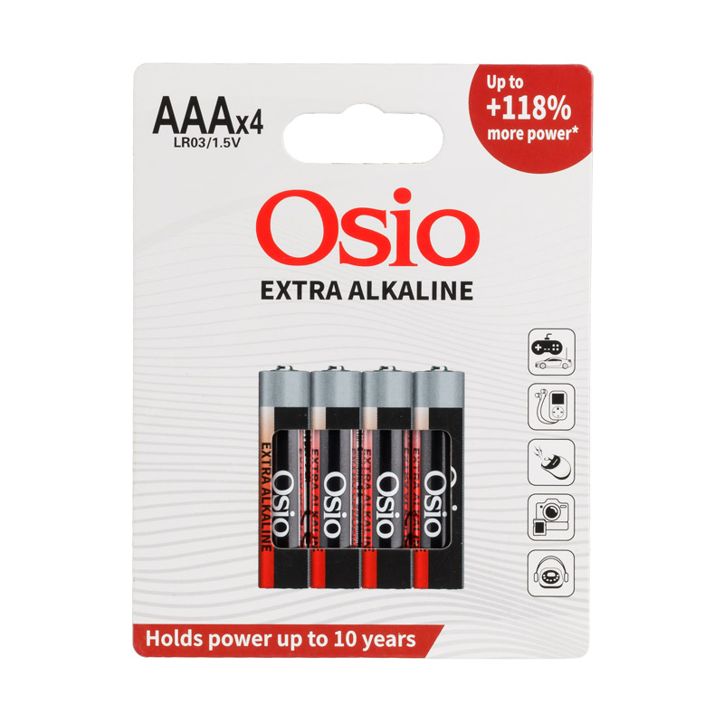 Osio Αλκαλικές μπαταρίες LR03EO4B  Blister 4τμχ AAA Extra