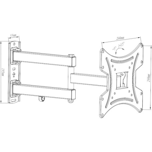 Osio Βάση TV τοίχου OSMA-1142 για 13''- 42''