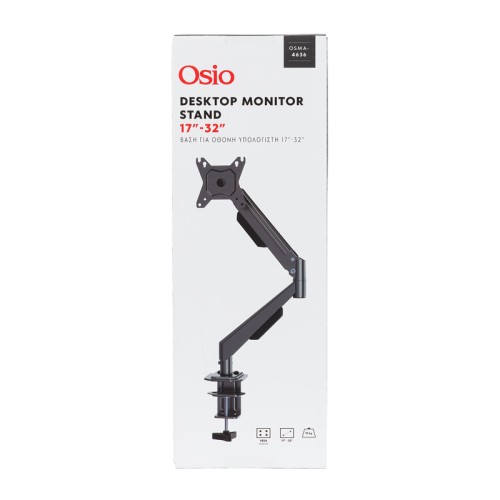 Osio Μονή βάση monitor OSMA-4636 Μαύρη (17''- 32'')