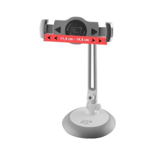 NSP  Βάση στήριξης γραφείου UNIVERSAL κινητών/ IPAD/Tablet κράμα αλουμινίου λευκό 4.0