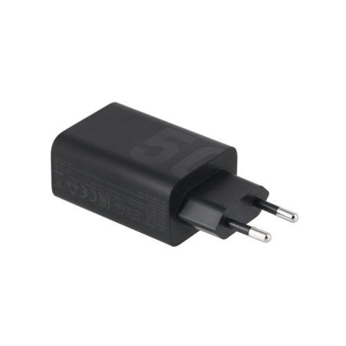Motorola Ταχυφορτιστής SJMC502 Μαύρος με 2xUSB Τype-C και Τype-A με USB-PD και καλώδιο 1μ. Type-C σε Type-C-50W
