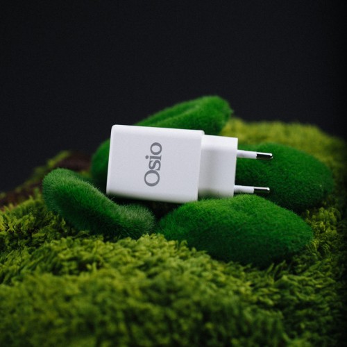 Osio Ταχυφορτιστής ρεύματος OTU-5945W Λευκός  με USB-A και TYPE-C-45W