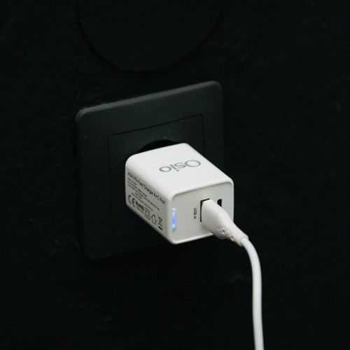 Osio Ταχυφορτιστής ρεύματος OTU-5945W Λευκός  με USB-A και TYPE-C-45W