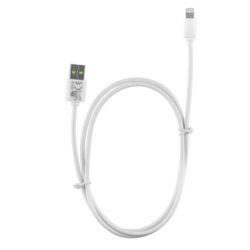 Lime Kαλώδιο USB-Α LUL01 Λευκό σε Lightning Long 2.4A, 1m για φόρτιση και δεδομένα-12W