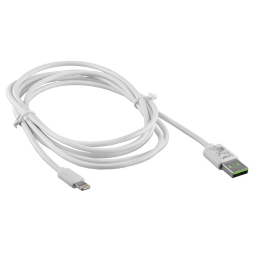 Lime Kαλώδιο USB-A LUL02 Λευκό σε Lightning Long 2.4A, 2m για φόρτιση και δεδομένα-12W