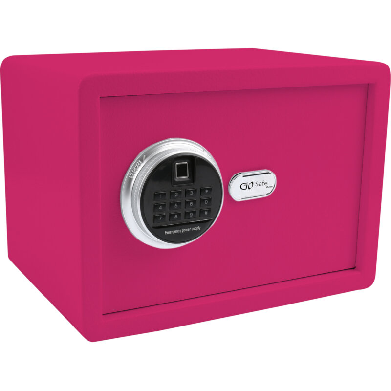Olympia Χρηματοκιβώτιο GOsafe 2.0 120FP GR Pink με δακτυλικό αποτύπωμα και ηλεκτρονική κλειδαριά 16 L 