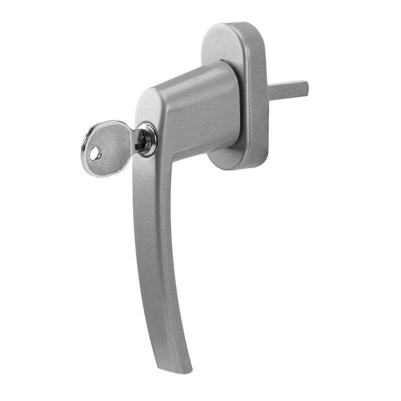 Olympia Χερούλι FGS 100 για παράθυρα και μπαλκονόπορτες με κλειδαριά Ασημί