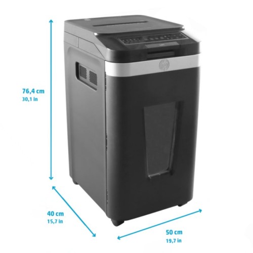 HP Καταστροφέας εγγράφων Pro Shredder Auto 400MC - 2823 Μαύρος με συνδετήρες και καρτών Micro Cut P5 - 10 Manual/400 Auto x A4 - 53L