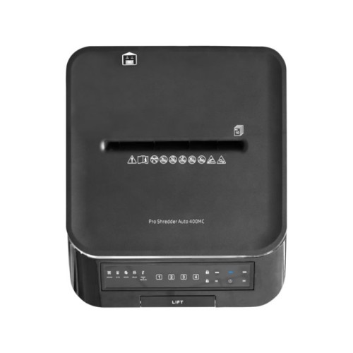 HP Καταστροφέας εγγράφων Pro Shredder Auto 400MC - 2823 Μαύρος με συνδετήρες και καρτών Micro Cut P5 - 10 Manual/400 Auto x A4 - 53L