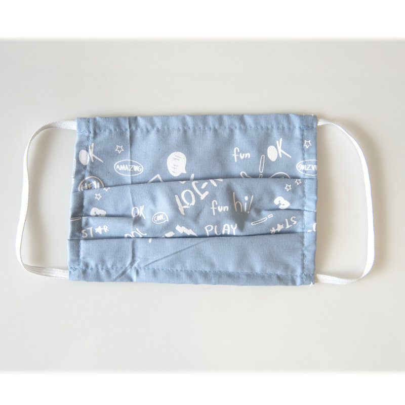 Osio Υφασμάτινη μάσκα OFM-3209BD προστασίας προσώπου γαλάζια με σχέδια