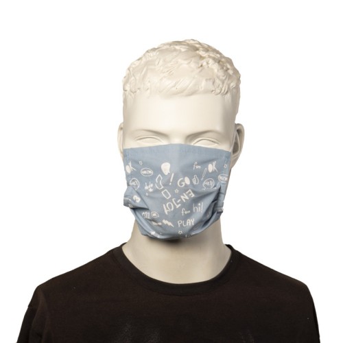 Osio Υφασμάτινη μάσκα OFM-3209BD προστασίας προσώπου γαλάζια με σχέδια