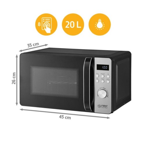 Firts Austria Φούρνος μικροκυμάτων 20L FA-5002-6 Ιnox 700W, GRILL 800W
