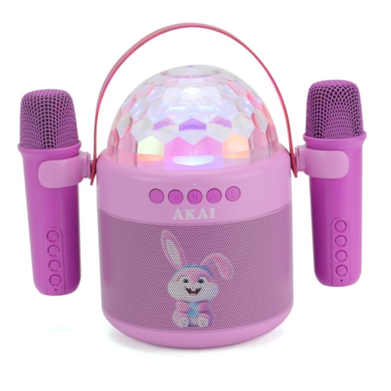 Akai Ηχείο Karaoke JoyBox Kids με 2 Ασύρματα Μικρόφωνα & RGB LED