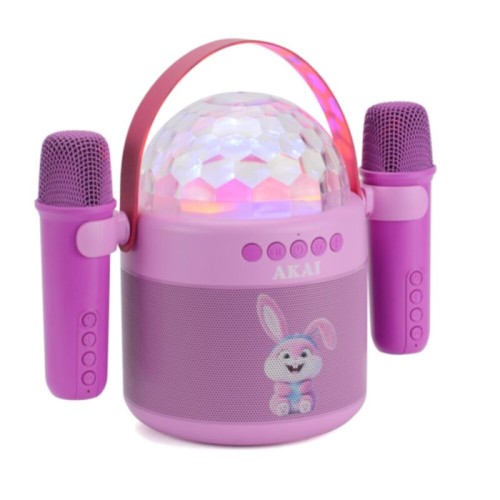 Akai Ηχείο Karaoke JoyBox Kids με 2 Ασύρματα Μικρόφωνα & RGB LED