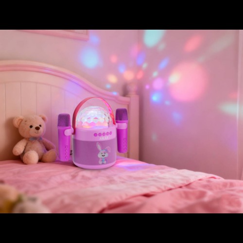 Akai Ηχείο Karaoke JoyBox Kids με 2 Ασύρματα Μικρόφωνα & RGB LED