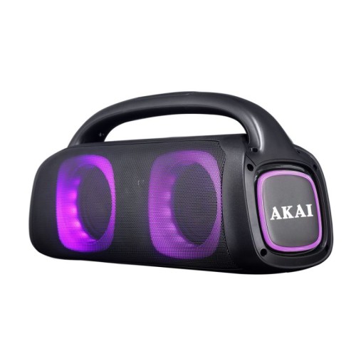  Akai ABTS-100 Φορητό ηχείο Βluetooth karaoke με AWS, SD, AUX, LED, USB, FM και ενσύρματο μικρόφωνο - 60W RMS - 110582-0134