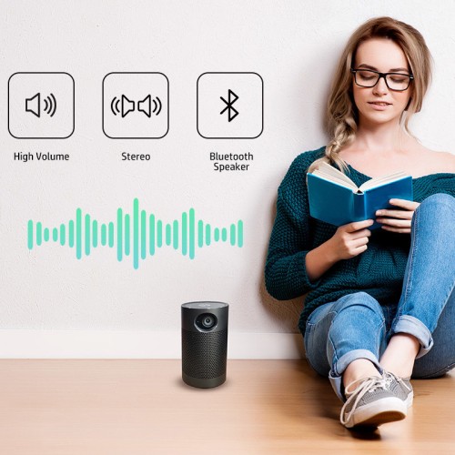  HP MP250/GRS Projector (3A3B6AA) με λάμπα LED, ενσωματωμένα ηχεία, autofocus, WiFi, Bluetooth HDMI, USB και τηλεχειριστήριο - 113049-0039