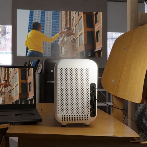  HP CC180W Λευκός Projector HD 720p με PD Power Bank, ενσωματωμένα ηχεία, 200 LED, Bluetooth, Wifi, HDMI, USB και τηλεχειριστήριο - 45W - 1130802-0004